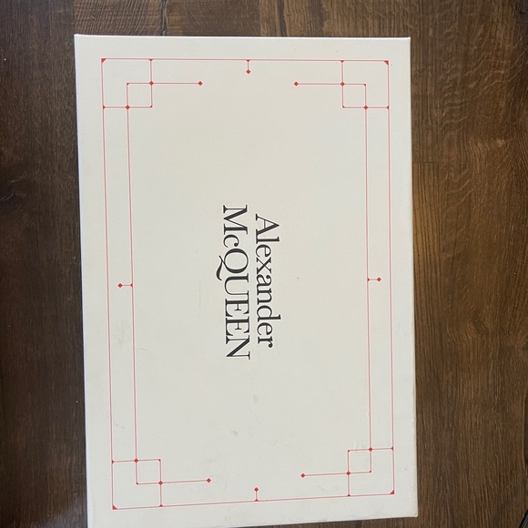 Alexander McQueen calf skin leather and the black is suede. - Picture 6 of 6